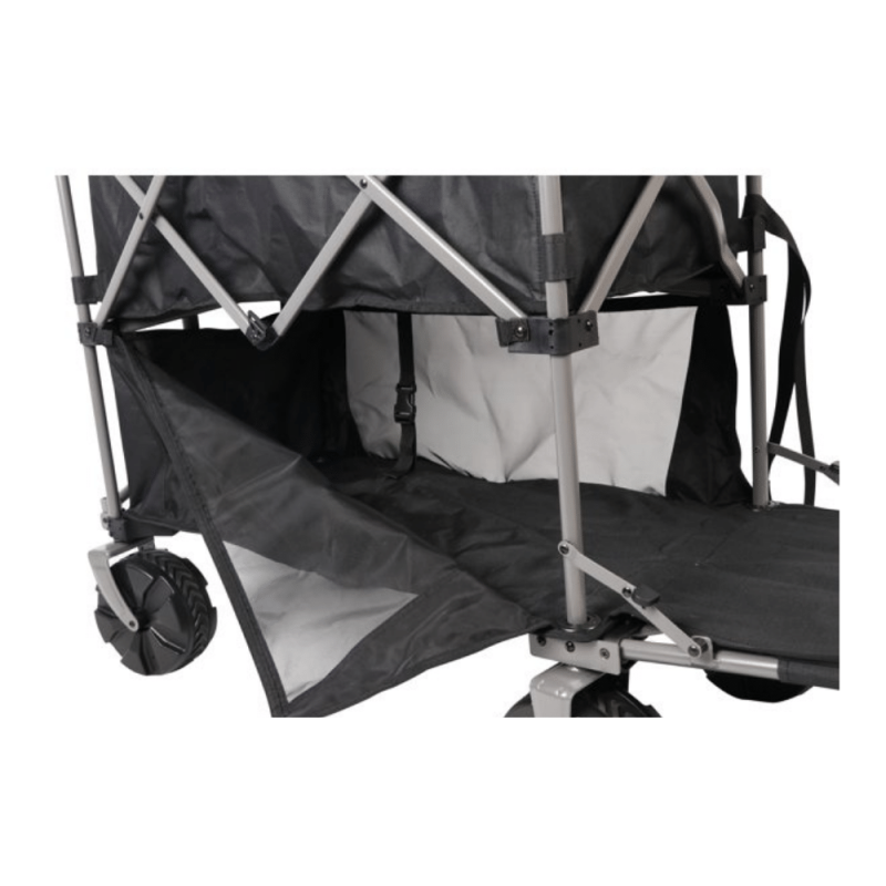 Ozark Trail Double Decker Folding Wagon with Extension Handle, Black