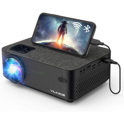 Vilinice Mini Projector, WiFi Projector Full HD 1080P And 240-Inch Supported