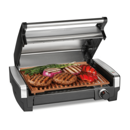 Hamilton Beach 25363 Electric Indoor Searing Grill with Removable Nonstick Ceramic Plate