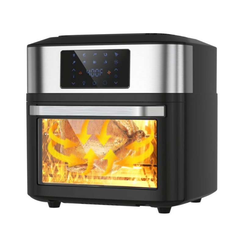 Iconites 20 Quart Air Fryer, 10-In-1 Rotisserie 5-Layers Grill Oven, Black