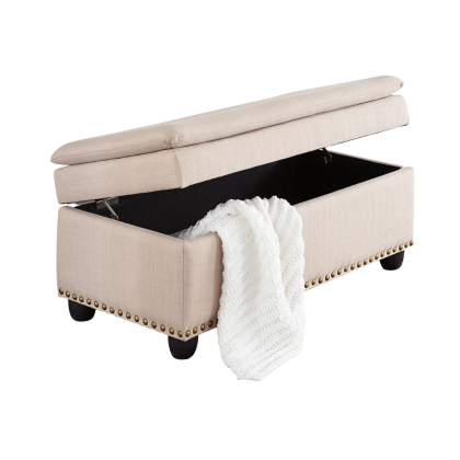 BrylaneHome Oversized Ottoman With Studs