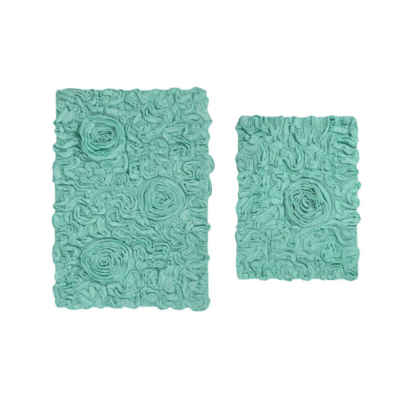 Home Weavers Inc Bell Flower 2 Piece Bath Rug Collection