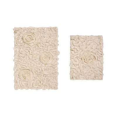 Home Weavers Inc Bell Flower 2 Piece Bath Rug Collection