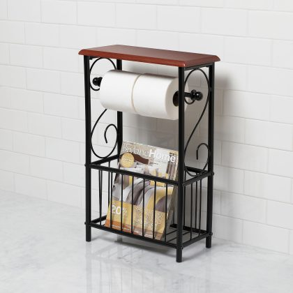 BrylaneHome Toilet Paper And Magazine Holder