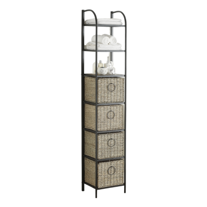BrylaneHome Tall Storage Unit With Baskets
