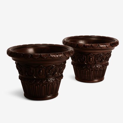 BrylaneHome Set Of 2 Large Romantic Planters