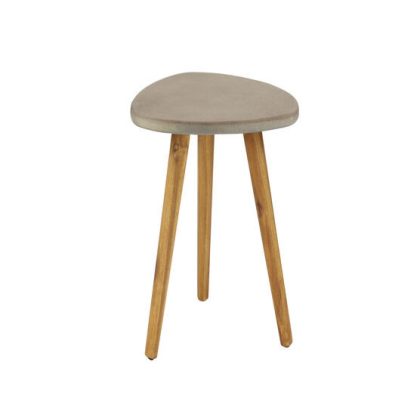 Quinn Living Grey Wood Modern Outdoor Accent Table