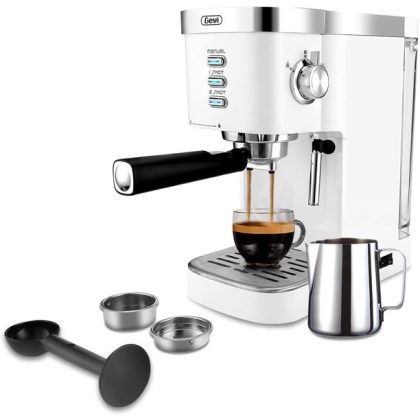 Gevi Espresso Machine 20-Bar Latte Cappuccino Maker, White
