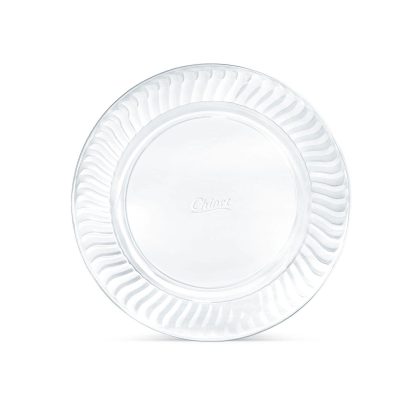 Chinet Cut Crystal Clear Plastic 10" Dinner Plates Case (100 ct.)