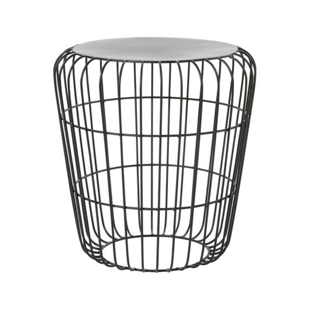 Quinn Living Grey Tin Industrial Outdoor Accent Table