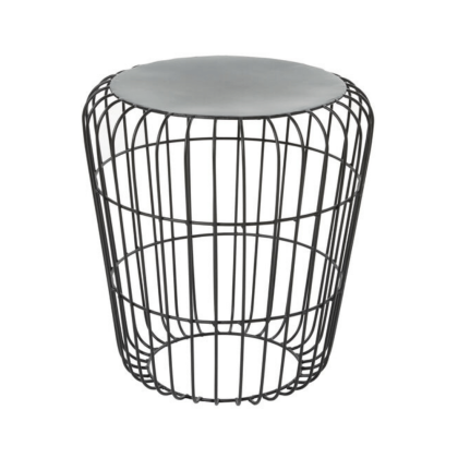 Quinn Living Grey Tin Industrial Outdoor Accent Table