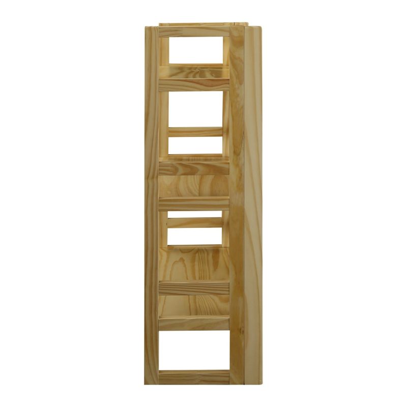 Casual Home 3-Shelf Folding Student Bookcase 20.75-Inch Wide-Natural