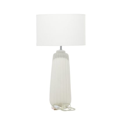 Quinn Living White Stone Traditional Table Lamp