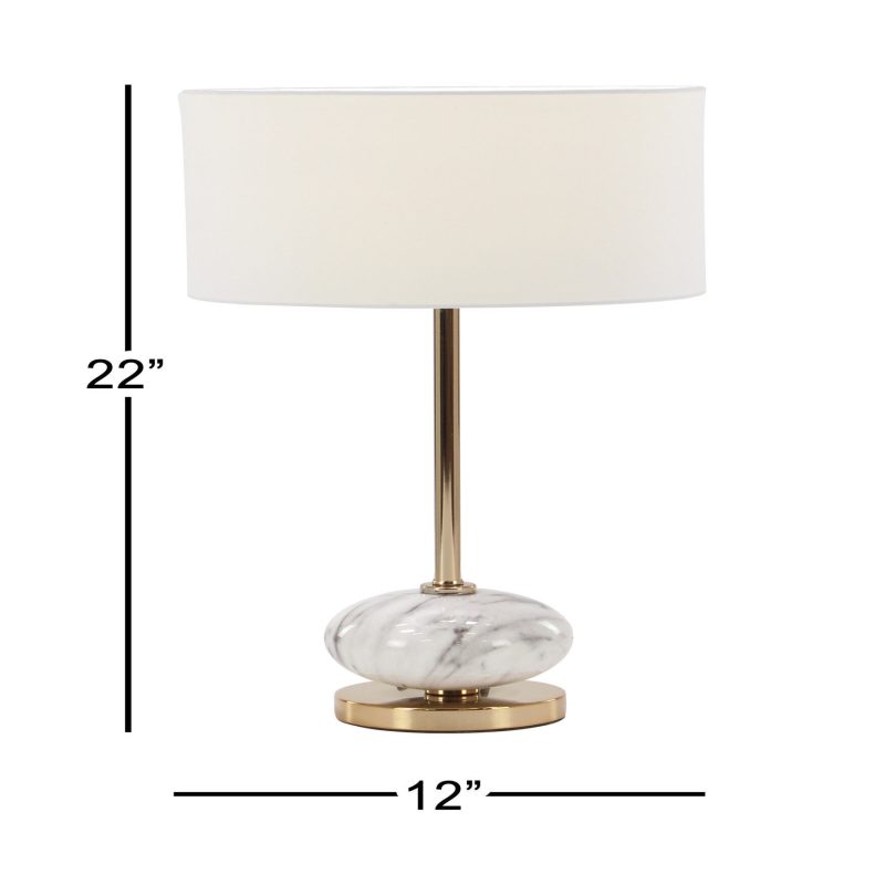 Quinn Living Gold Metal Glam Table Lamp