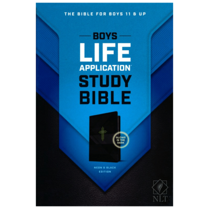 NLT Boys Life Application Study Bible, LeatherLike, Neon/Black