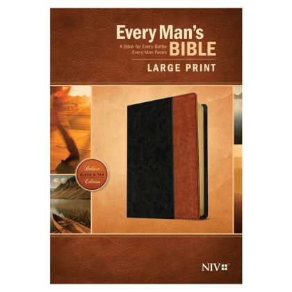 NIV Every Man's Bible, Large-Print, Imitation Leather, Black & Brown