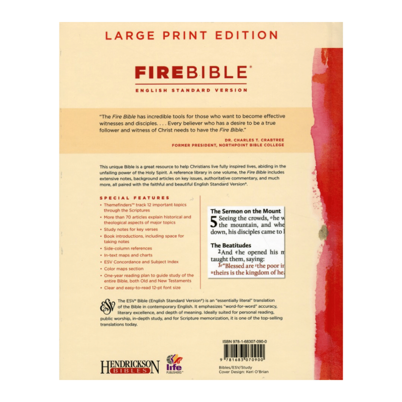 Fire Bible: English Standard Version, Large Print Edition