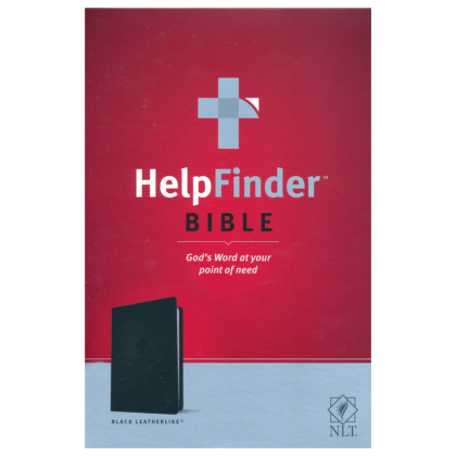 NLT HelpFinder Bible LeatherLike, Black