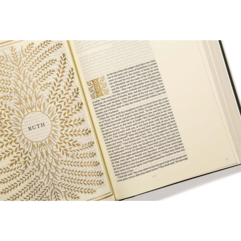 ESV Illuminated Bible, Art Journaling Edition, Green Hardcover