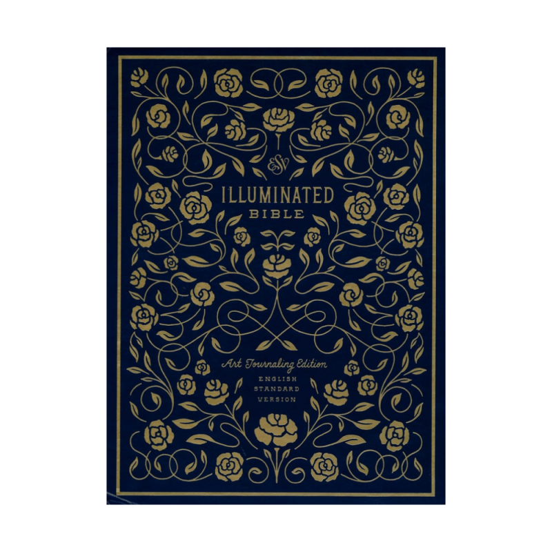 ESV Illuminated Bible, Art Journaling Edition, Blue Clothbound Hardcover with Slipcase