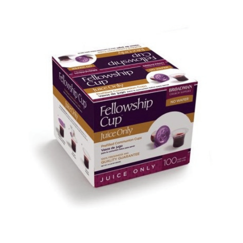 B&H Church Supply Fellowship Cup Juice-Only Prefilled Communion Cups, Box of 100