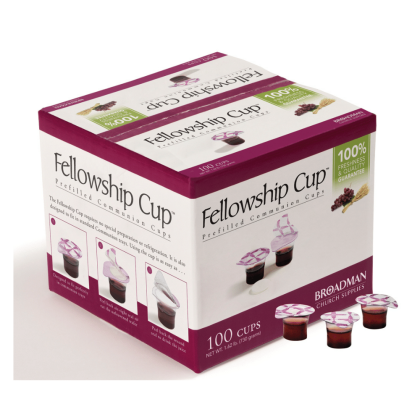 B&H Church Supply Fellowship Cup Prefilled Communion Cups, Box of 100