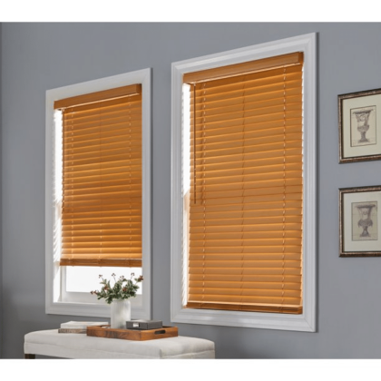 BrylaneHome 2" Faux Wood Cordless Blinds