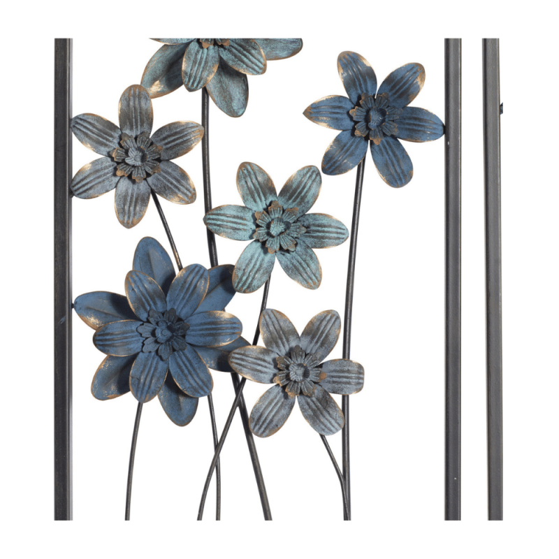 Quinn Living Set Of 2 Grey Metal Traditional Floral Wall Decor