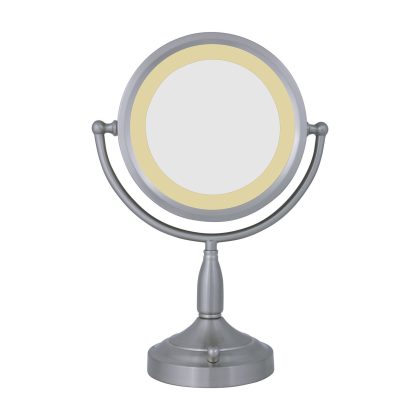 Zadro Products Inc. Round Dual-Sided Lighted Vanity Mirror 8X/1X