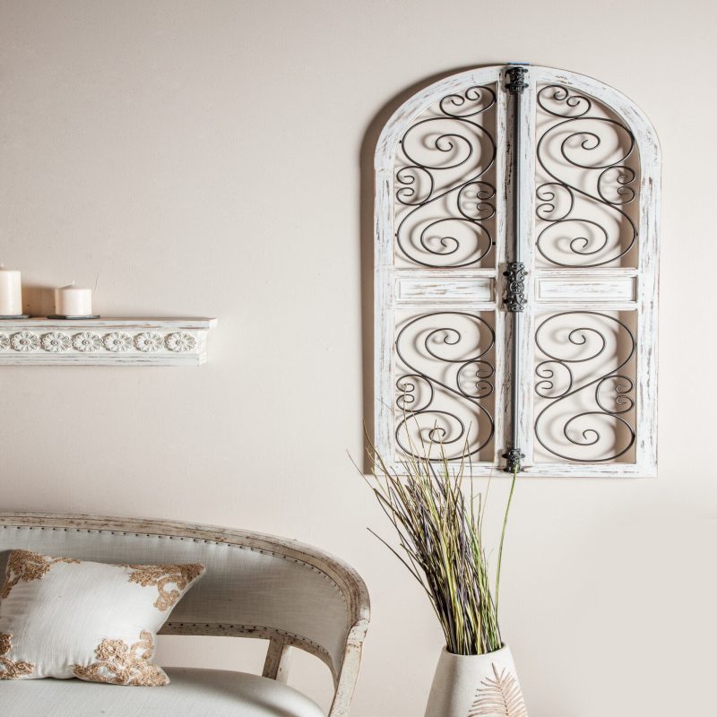 Quinn Living Grey Vintage Ornamental Wood Wall Décor