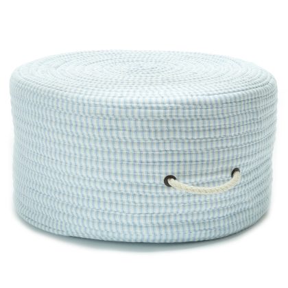 Colonial Mills Ticking Pouf, Blue