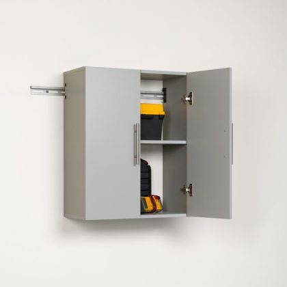 Prepac Manufacturing HangUps 24" Upper Storage Cabinet, Light Gray