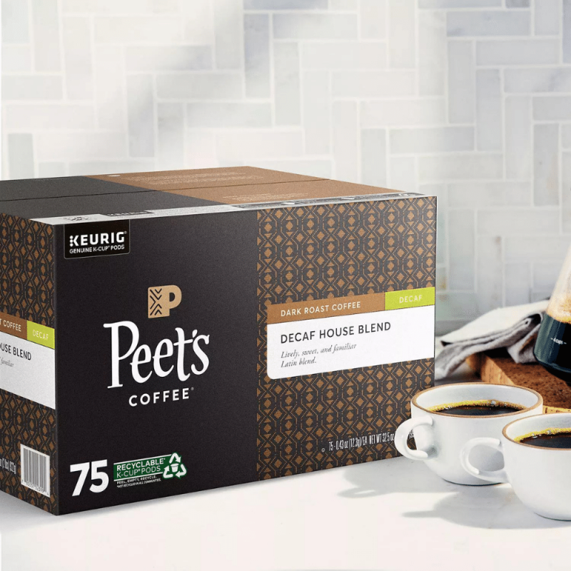 Peet's Coffee Decaf House Blend 75 ct K-cups