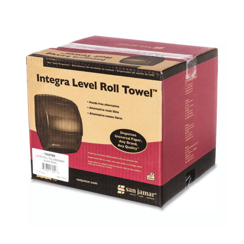 San Jamar Integra Lever Roll Towel Dispener, Black Pearl