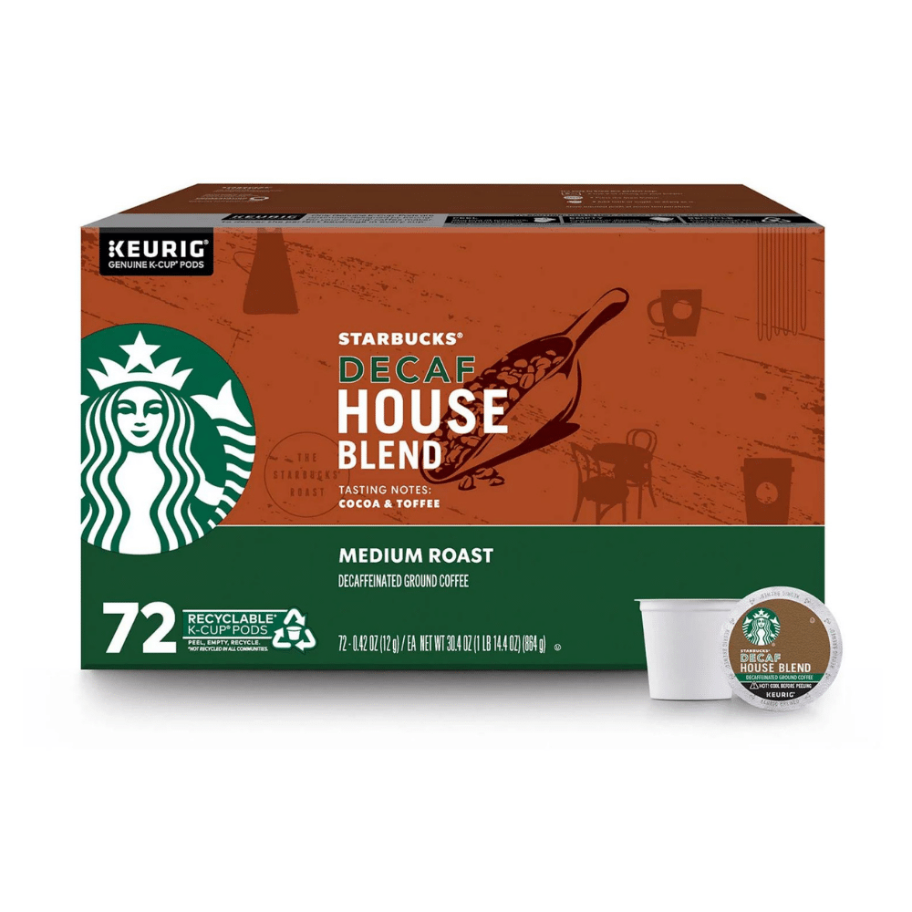 Starbucks Decaf Medium Roast K-Cups, House Blend (72 ct.)