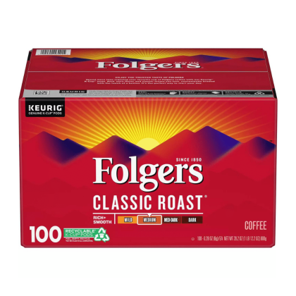 Folgers Classic Roast Coffee K-Cups (100 ct.)