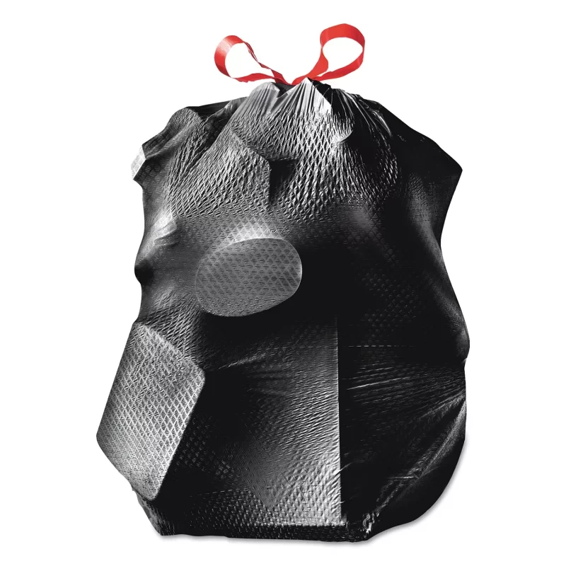 Glad ForceFlexPlus Drawstring Large Trash Bags, 30 Gal, 1.05 Mil, 30" x 32", Black (70 ct.)