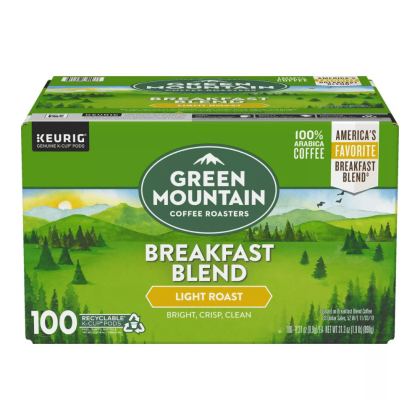Green Mountain Coffee Breakfast Blend K-Cup Pods (100 ct.)