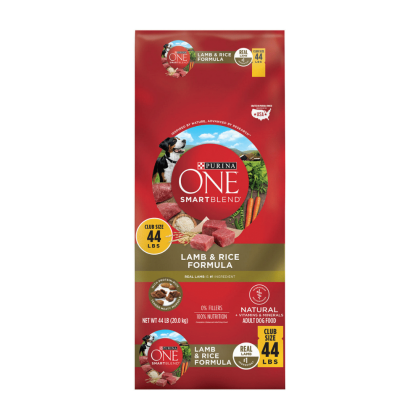 Purina One SmartBlend Natural Lamb and Rice Formula Adult Dry Dog Food (44 lbs.)
