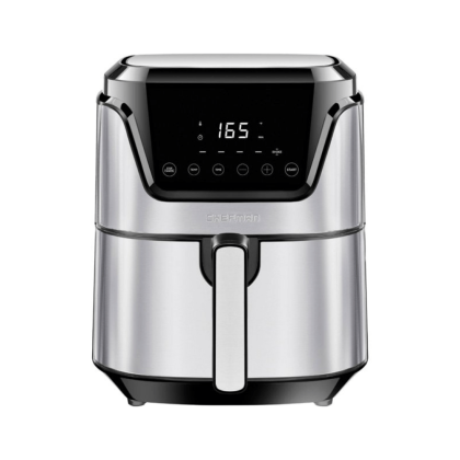 Chefman TurboFry Touch 4.5 Qt Digital Air Fryer Silver, Stainless Steel