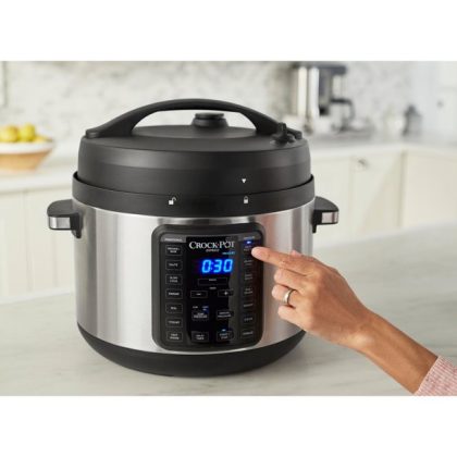 Crock-Pot 10-Qt. Express Crock Pressure Cooker with Easy Release Steam Dial, Stainless Steel