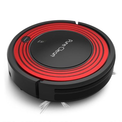 Pure Clean Pyle PUCRC95.5 Programmable Robot Vacuum Home Cleaning System, Red