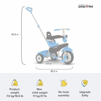 smarTrike Breeze 3-In-1 Multi Stage Toddler Tricycle for 1 to 3 Year Olds