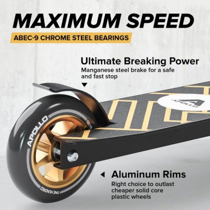 Apollo Stunt Scooter Genius Pro 4.0, Trick Pro Scooters For Teens, Adults and Kids