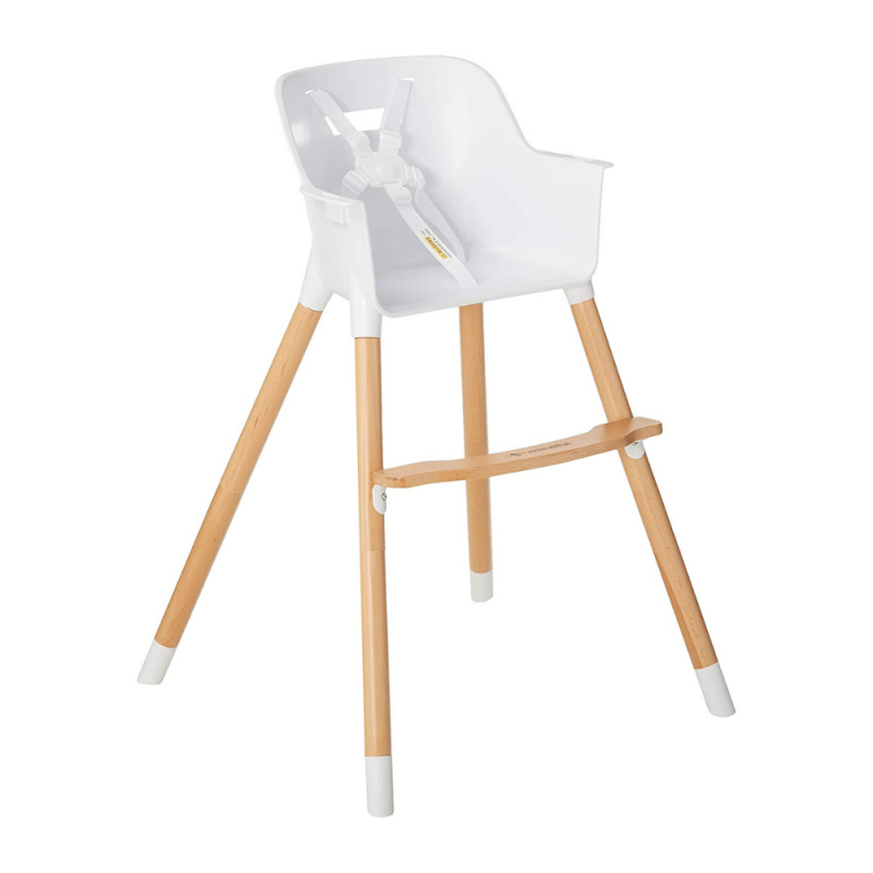 Be Mindful Convertible Adjustable Modern Children's Baby High Chair, White