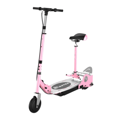 Maxtra Scooters Folding Electric Scooter with Removable Seat, Adjustable Height for Kids, Pink