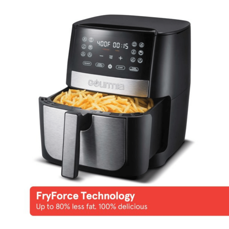 Gourmia 8-Quart Digital Air Fryer with 12 Functions and Guided Cooking (GAF826)