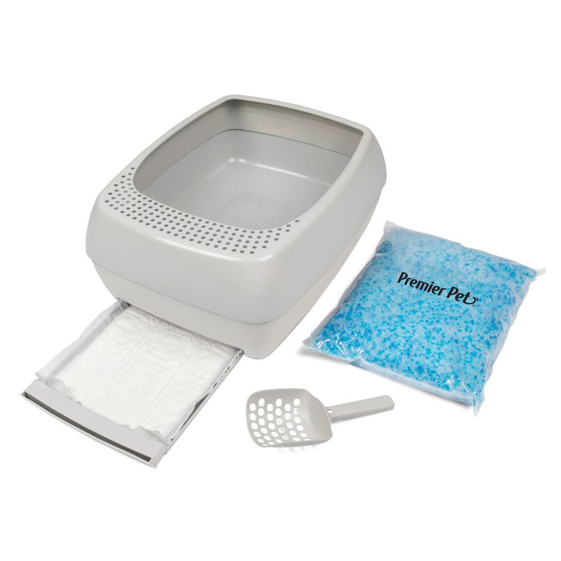 Premier Pet Dual-Fresh Litter Box System for Cats, Easy-to-Clean Cat Litter Box