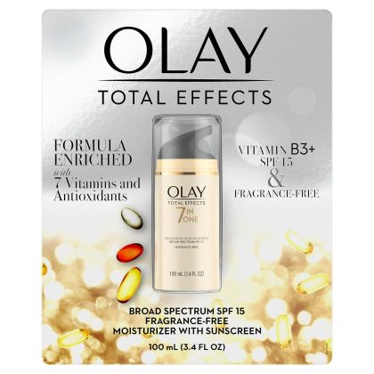 Olay Total Effects Face Moisturizer SPF 15, Fragrance-Free (3.4 fl. oz.)
