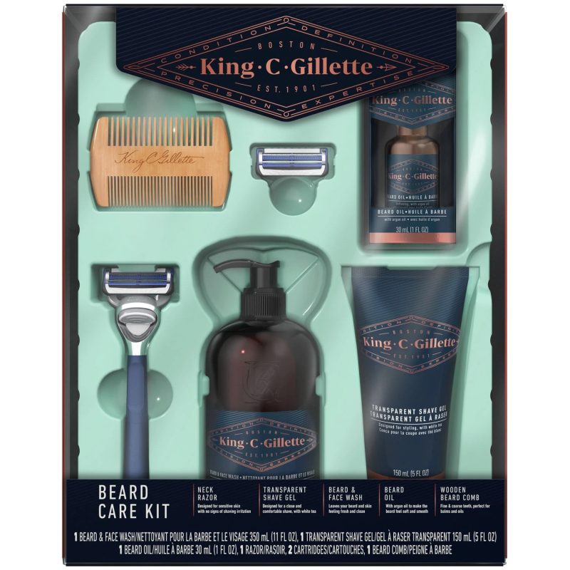 Gillette King C. Gillette Shave Care for Men Beard Care Kit